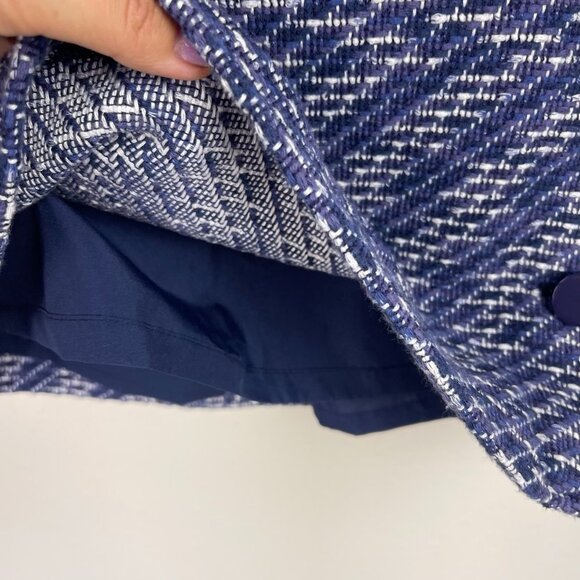 LOFT Outlet  Knit Skirt Women’s Cotton Accent Buttons Zip Close size 6 - Picture 2 of 12